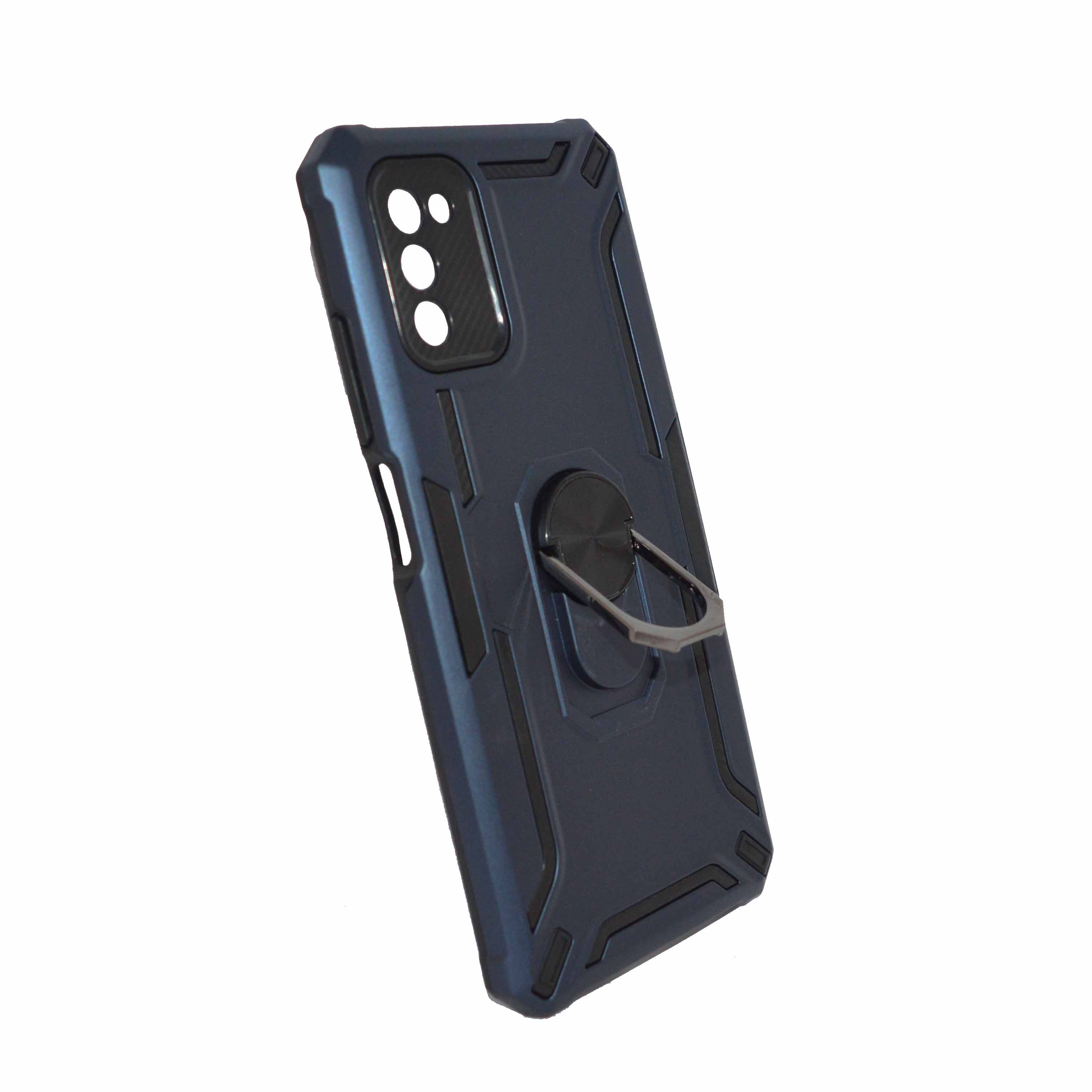 SAMSUNG A02S-A03S Dark Blue Samsung Armor Cover Military Grade Protection Built-in Kickstand Car Holder Mobile Phone Case